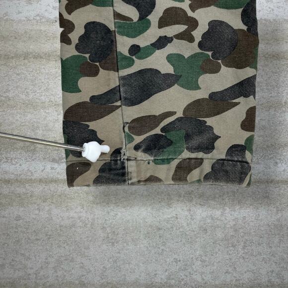 Vintage Duck Hunting Camo Tactical Pants Baggy Wide Leg Insulate 100% Cotton 90s - Picture 7 of 8
